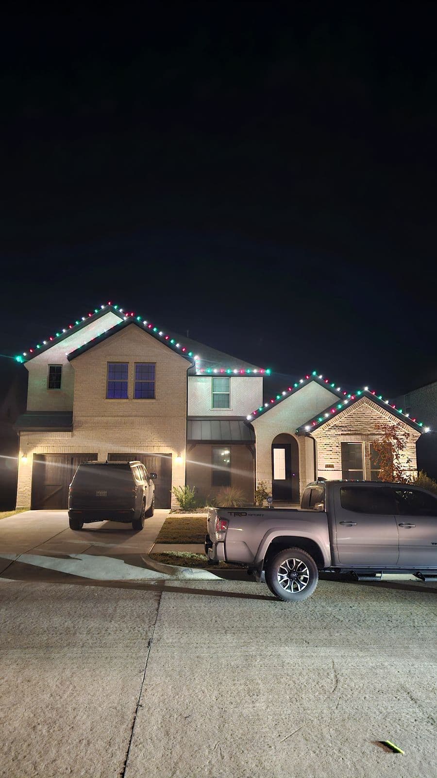 Two-Story Multicolor Roofline